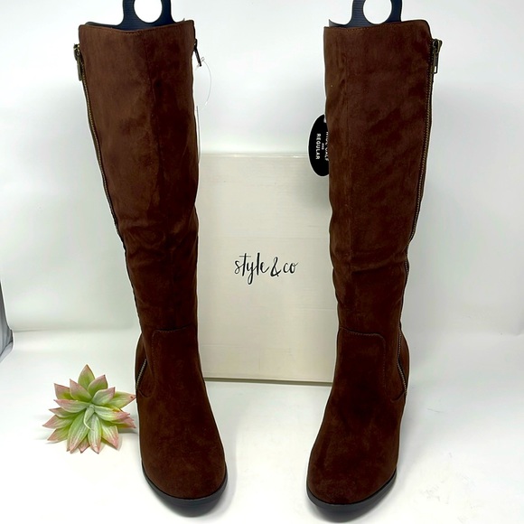 Style & Co Wynterr Wedge Boots - Picture 1 of 13